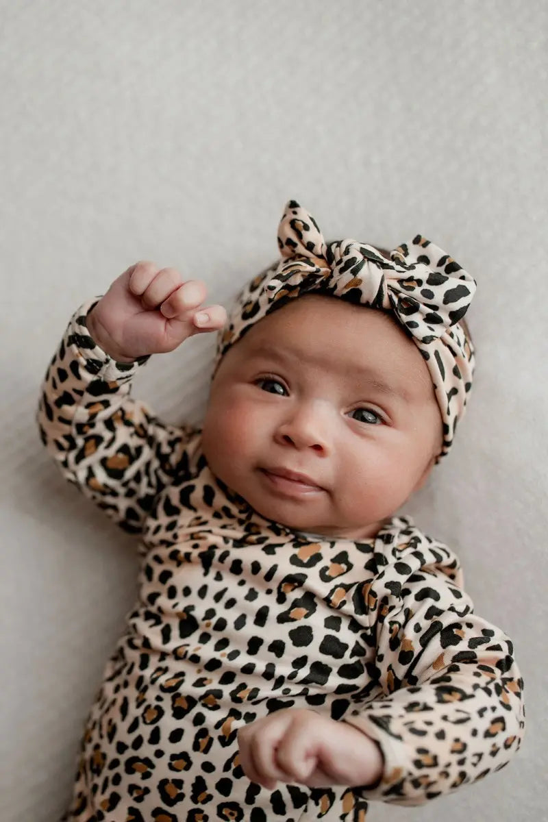 Three Little Tots Leopard Knotted Headband - 