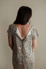 Three Little Tots Leopard Print Labor & Delivery Nursing Hospital Gown - 