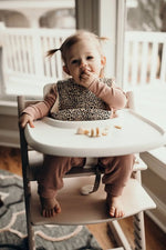 Three Little Tots Leopard Silicone Baby Bib - 
