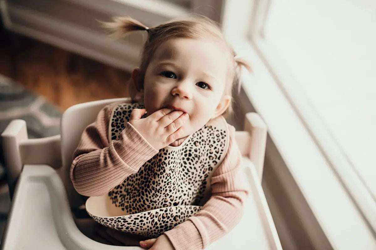 Three Little Tots Leopard Silicone Baby Bib - 