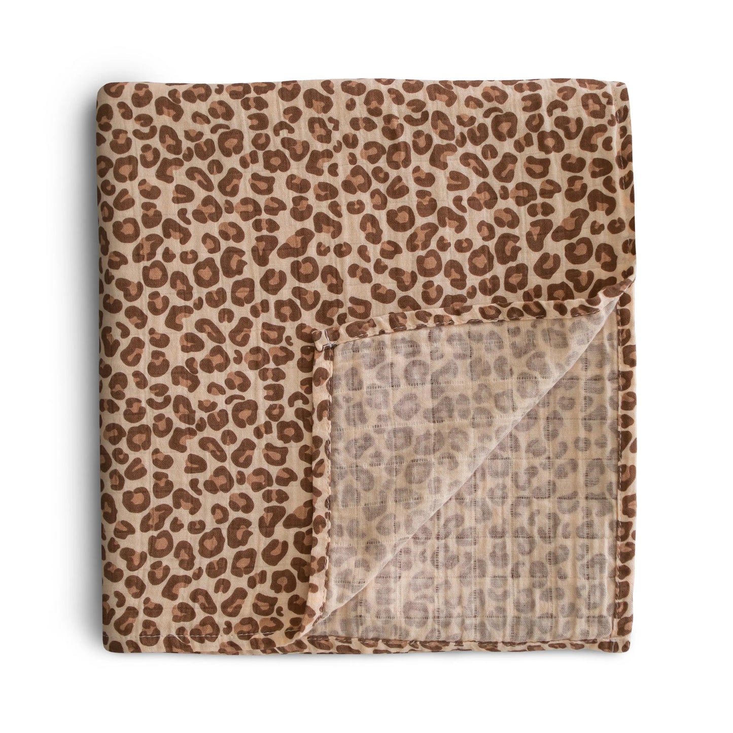 Organic Cotton Muslin Swaddle Blanket for Baby Cuddling and Nursing Mushie