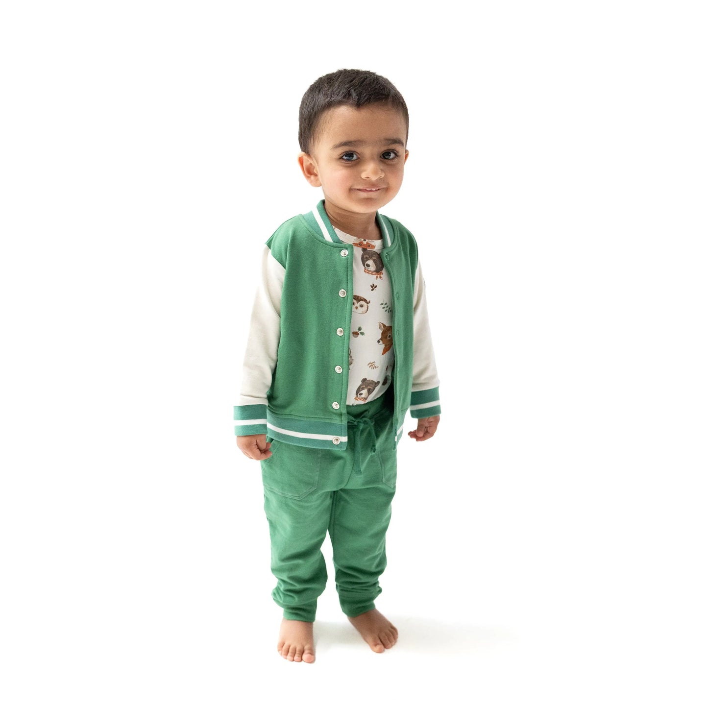 Letterman Jacket with Chenille Pennant Patch for Kids Cozy and Stylish Fall Outerwear Angel Dear Everetts Place: Online Boutique