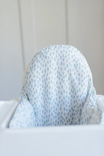 Little Joy Co. Light Blue Dots IKEA Antilop High Chair Cushion Cover - Furniture > Baby & Toddler Furniture > High Chair & Booster Seat Accessories