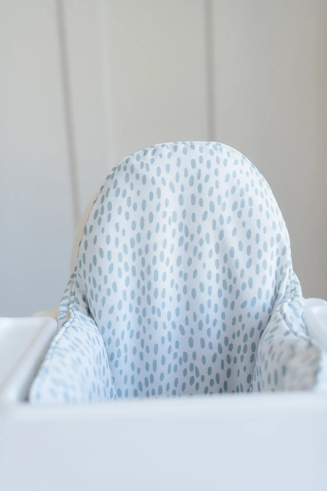 Little Joy Co. Light Blue Dots IKEA Antilop High Chair Cushion Cover - Furniture > Baby & Toddler Furniture > High Chair & Booster Seat Accessories