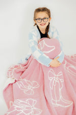 Light Pink Cowgirl Cozy Blanket For Snuggle Time Nights Mila & Rose ® Everetts Place: Online Boutique
