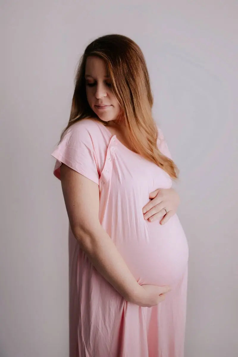 Three Little Tots Light Pink Labor and Delivery Nursing Hospital Gown - 