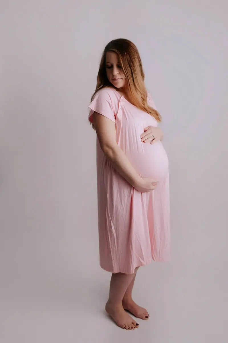Three Little Tots Light Pink Labor and Delivery Nursing Hospital Gown - 
