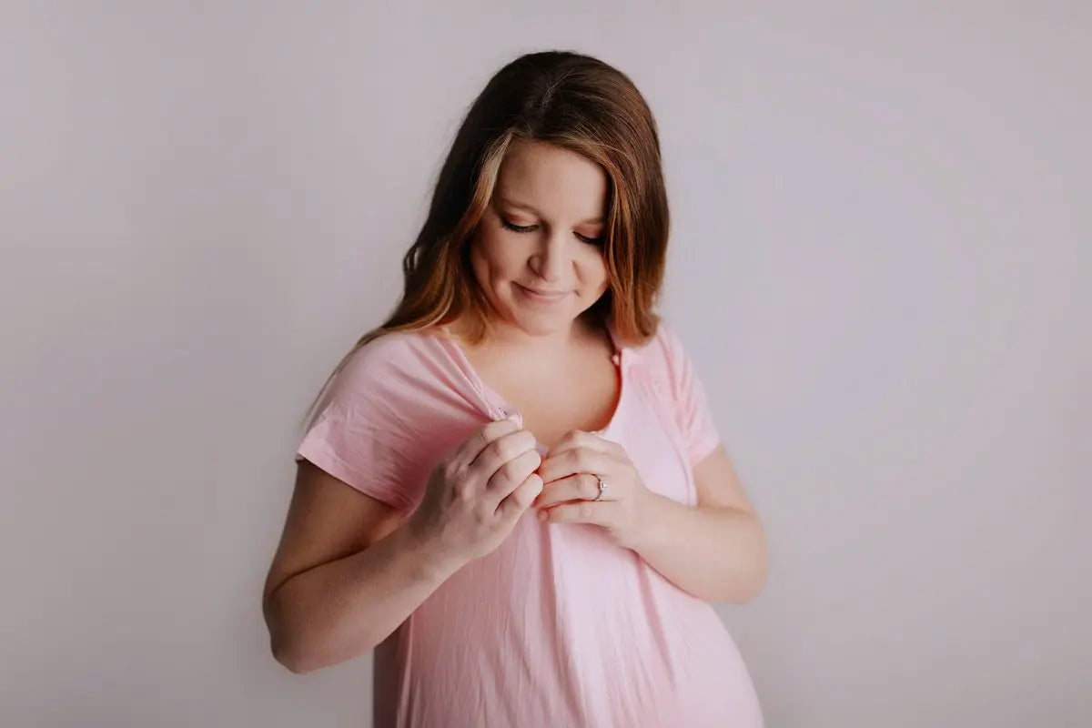 Three Little Tots Light Pink Labor and Delivery Nursing Hospital Gown - 