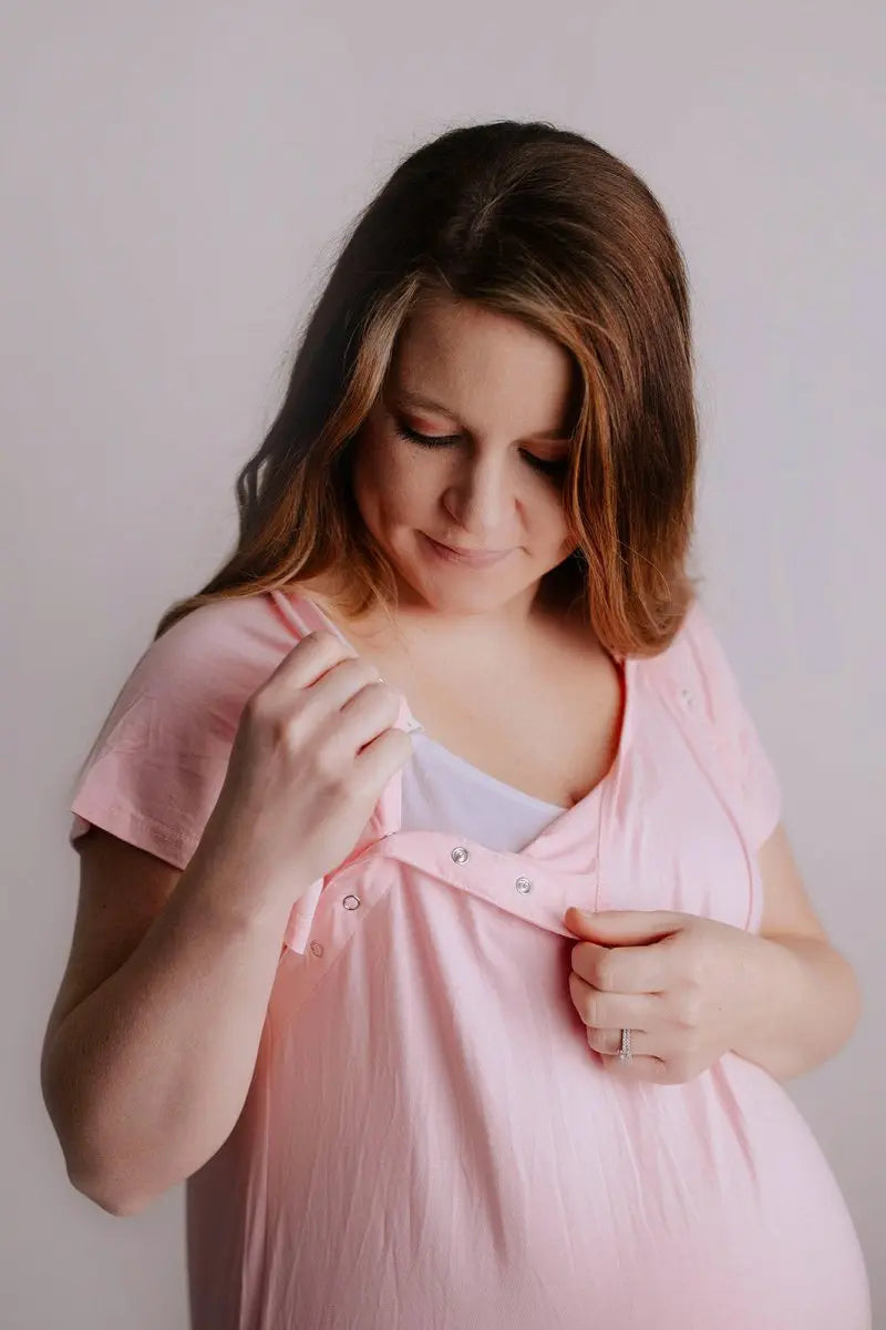 Three Little Tots Light Pink Labor and Delivery Nursing Hospital Gown - 