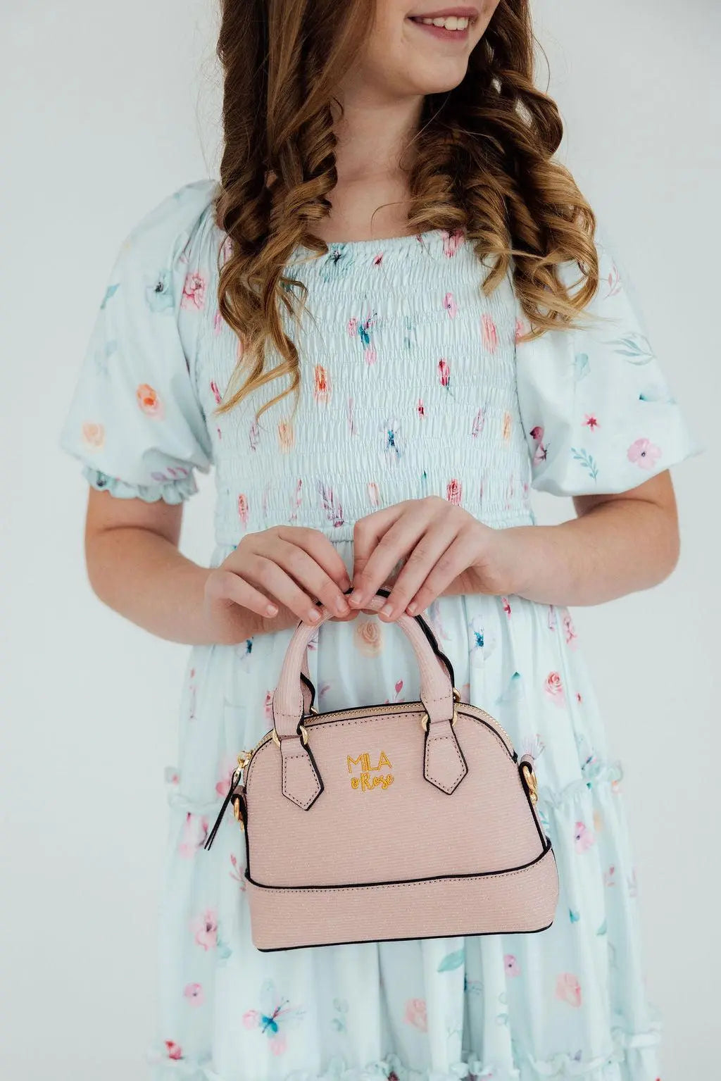 Light Pink Shimmer Girl's Crossbody Purse Mila Rose Mila & Rose ® Everetts Place: Online Boutique