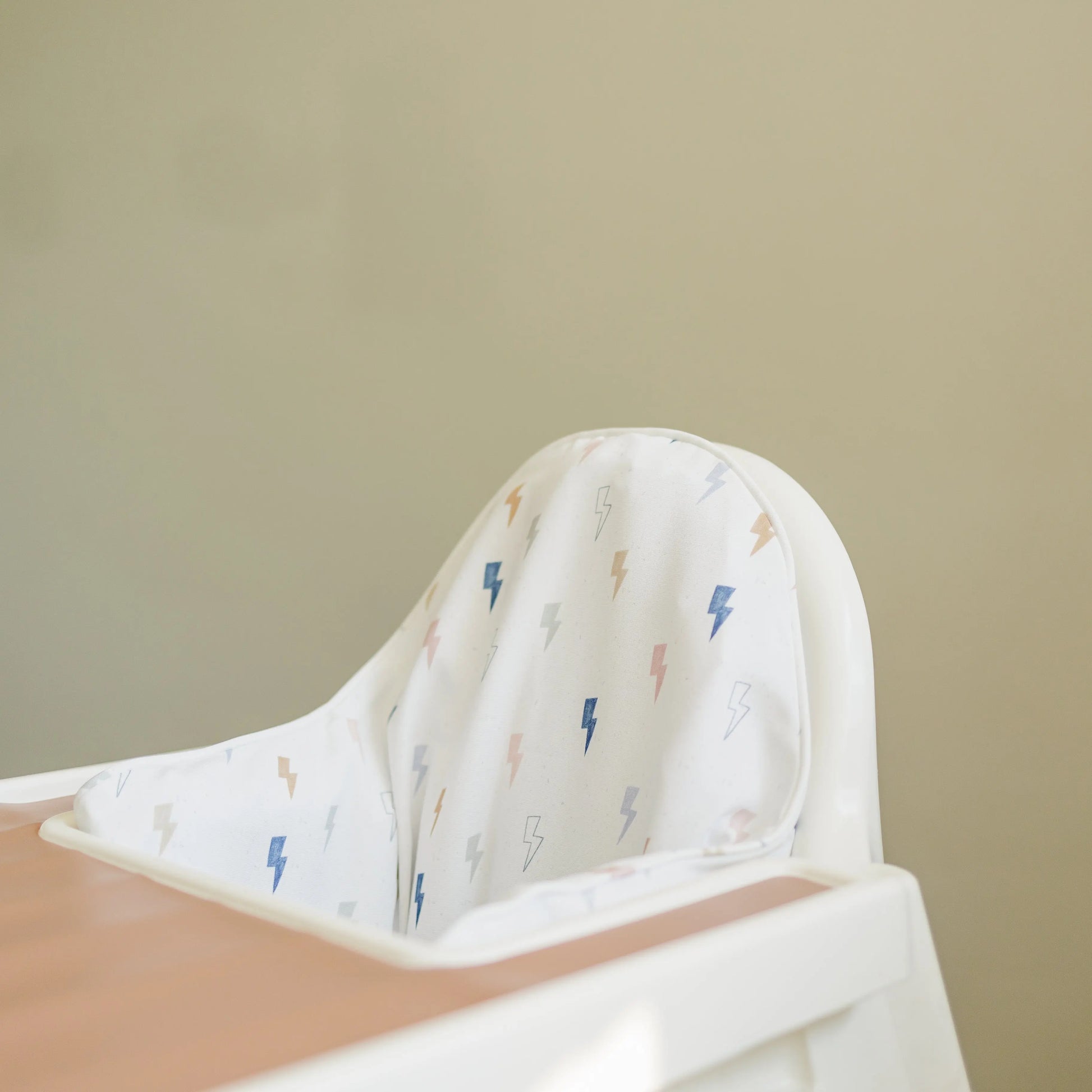 Little Joy Co. Lightning Bolts Cushion Cover For IKEA Antilop Highchair - Furniture > Baby & Toddler Furniture > High Chair & Booster Seat Accessories