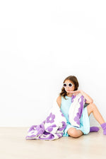 Mila & Rose ® Lilac And Coconut Flower Cozy Blanket 60 By 50 Polyester - Everetts Place Boutique - 