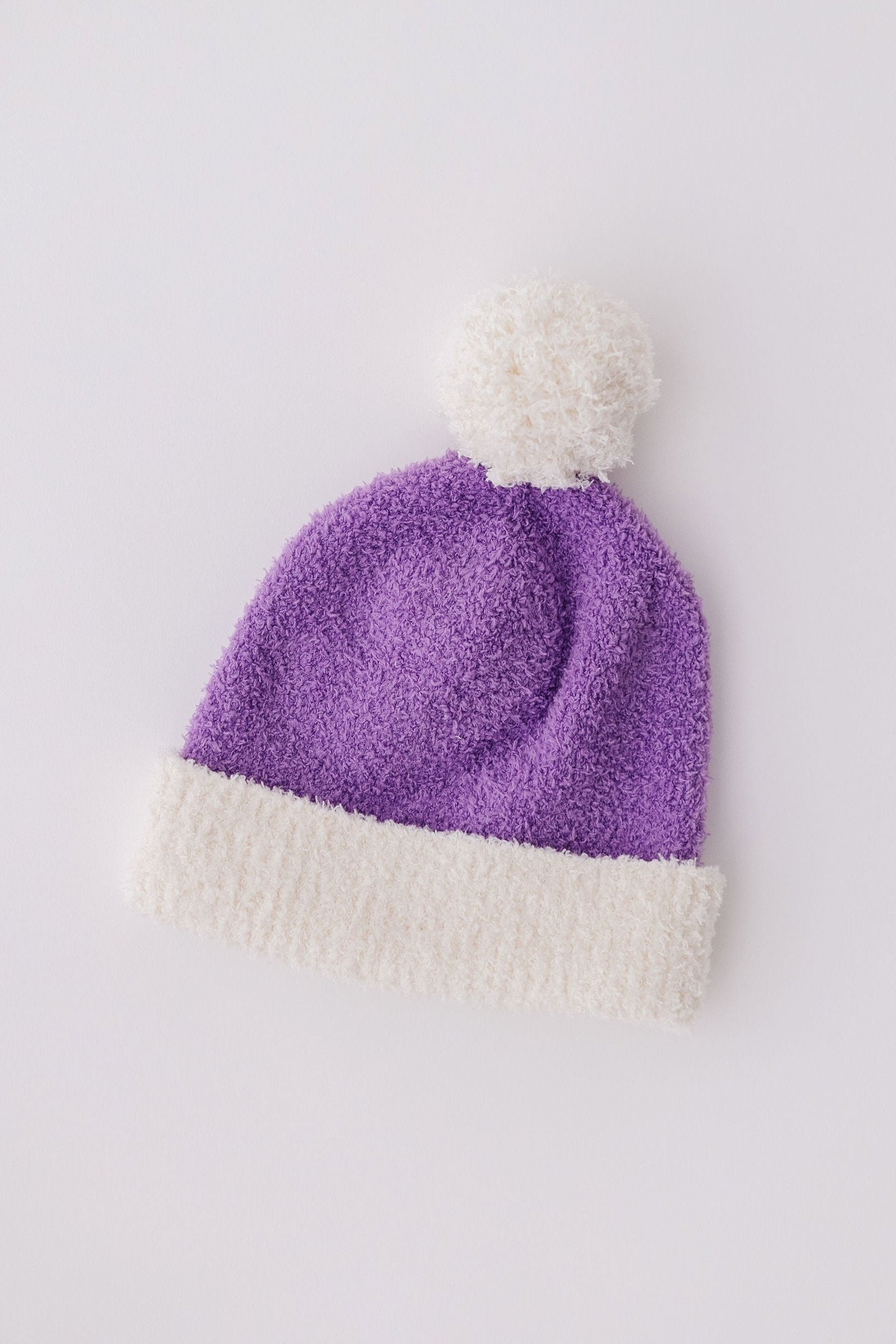 Lilac Coconut Cozy Pom Beanie For Kids Warm Winter Hat Mila & Rose ® Everetts Place: Online Boutique