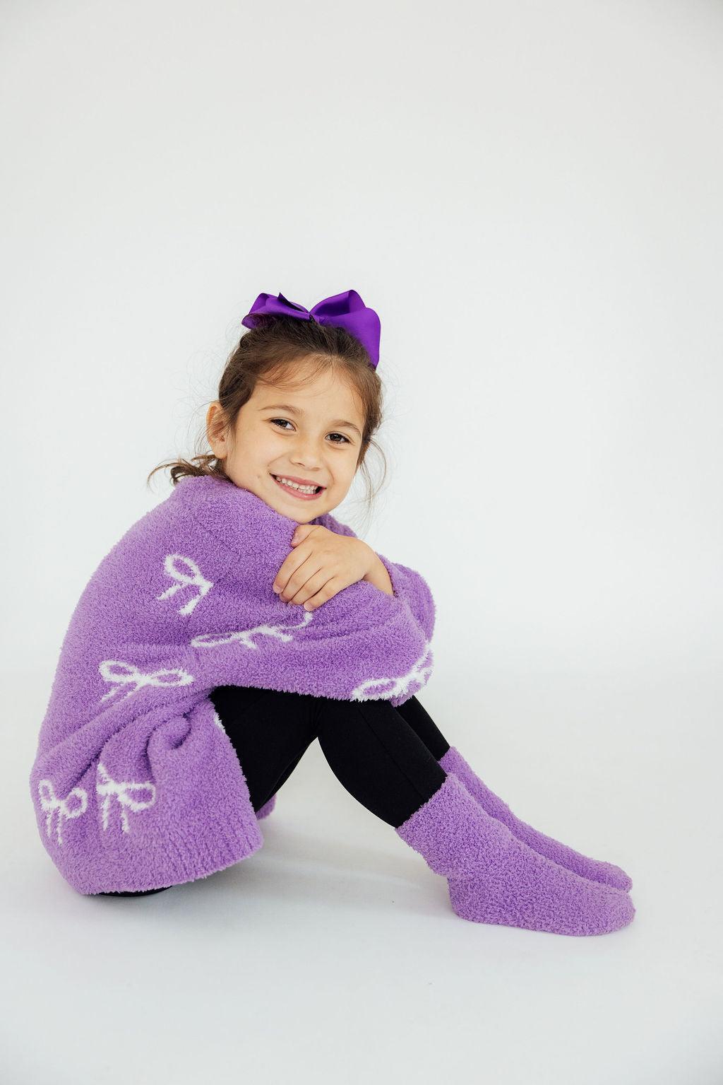 Lilac Cozy Socks For Kids Warm Comfort Mila And Rose Mila & Rose ® Everetts Place: Online Boutique