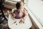 Three Little Tots Lilac Silicone Bib with Crumb Catcher - 