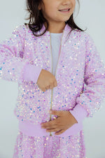 Mila & Rose ® Lilac Velvet Sequin Jacket For Girls Sparkle Party Wear - Apparel & Accessories > Clothing > Outerwear > Coats & Jackets Sequin Jacket