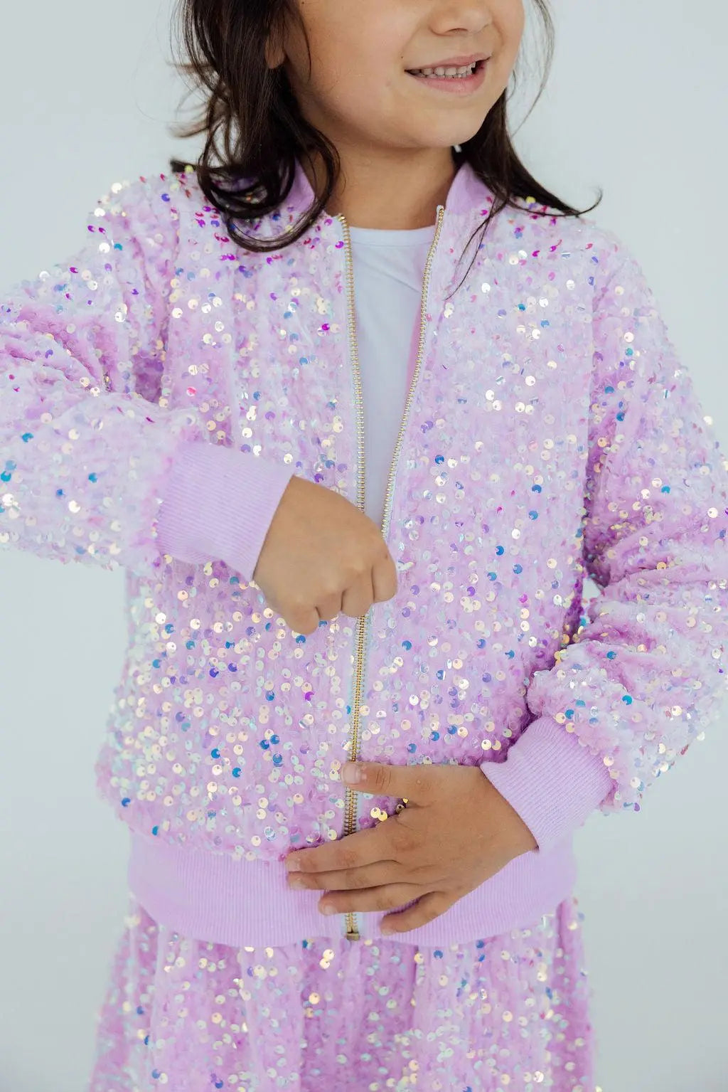 Mila & Rose ® Lilac Velvet Sequin Jacket For Girls Sparkle Party Wear - Apparel & Accessories > Clothing > Outerwear > Coats & Jackets Sequin Jacket