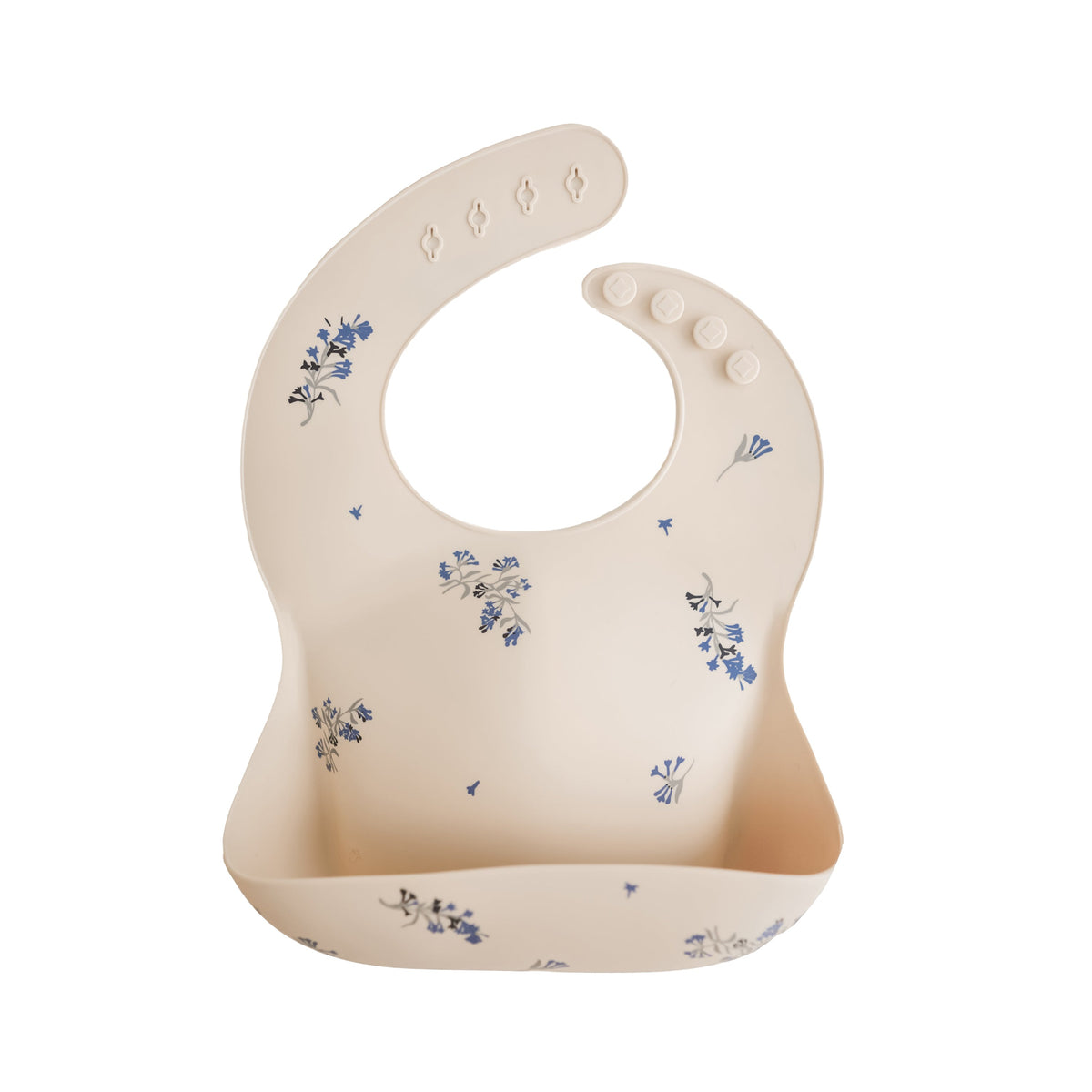 Silicone Baby Bib, Polka Dot Print by Mushie