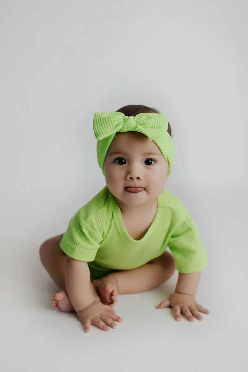 Three Little Tots Lime Green Headband - 