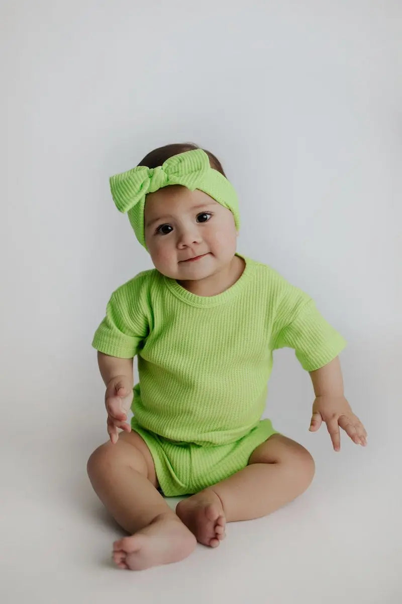 Three Little Tots Lime Green Headband - 