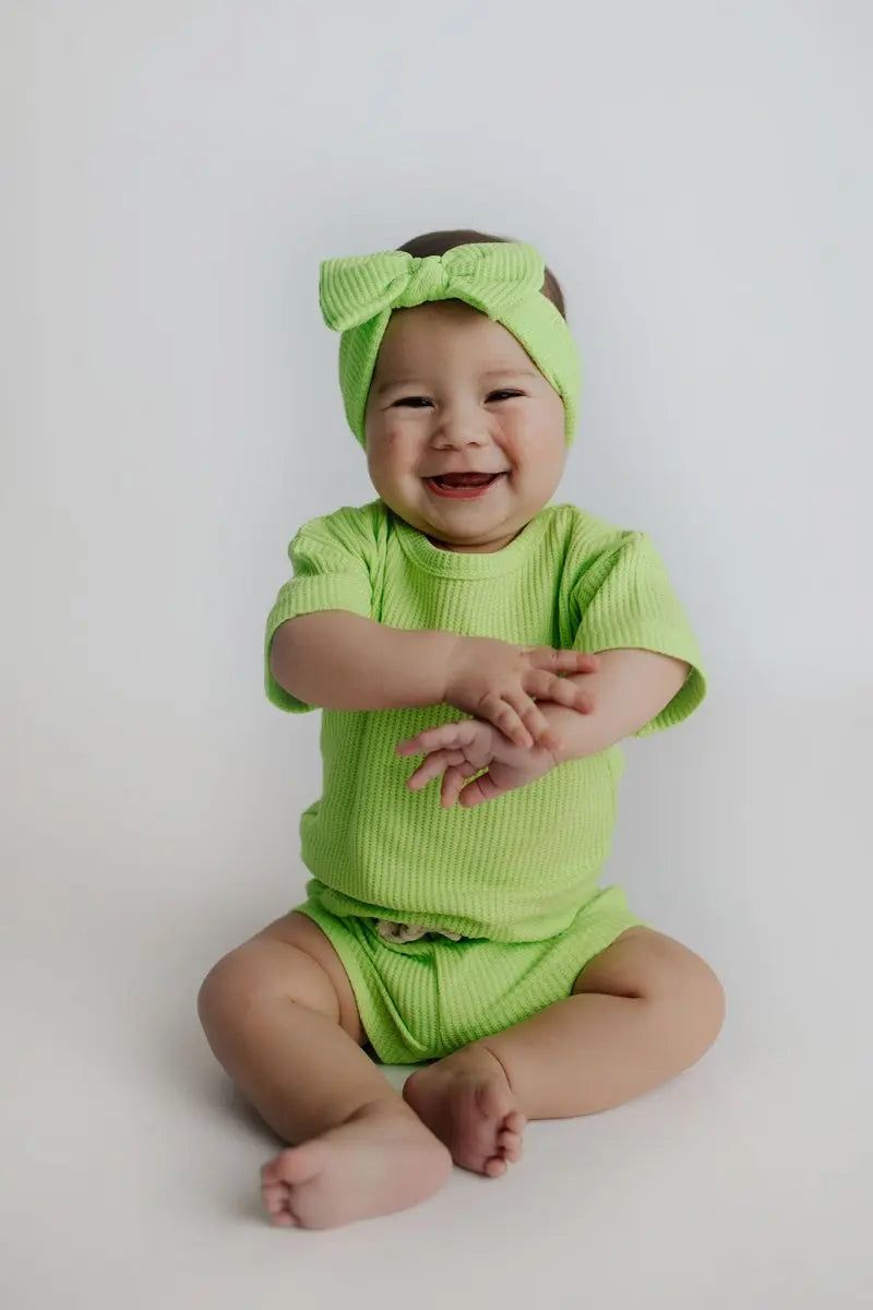 Three Little Tots Lime Green Headband - 