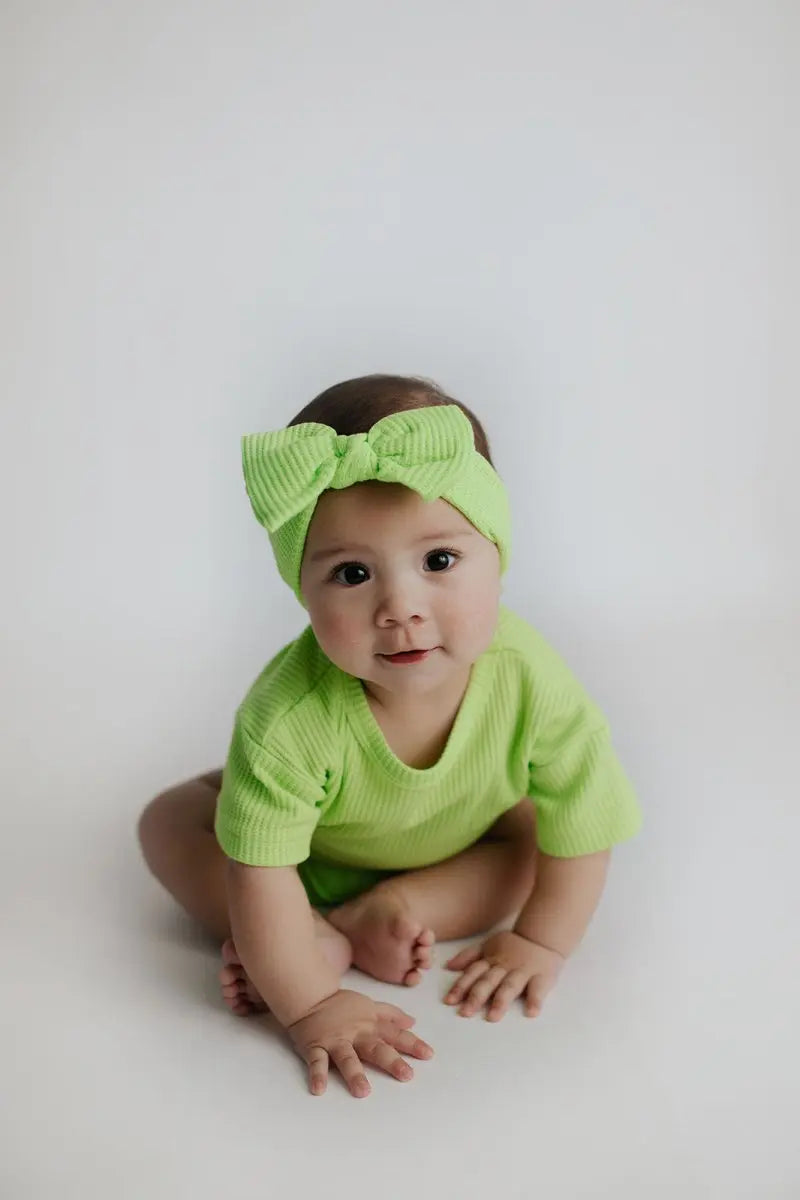Three Little Tots Lime Green Headband - 