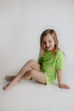 Three Little Tots Lime Green Waffle Set - 