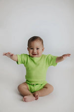 Three Little Tots Lime Green Waffle Set - 