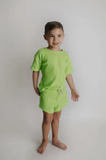 Three Little Tots Lime Green Waffle Set - 