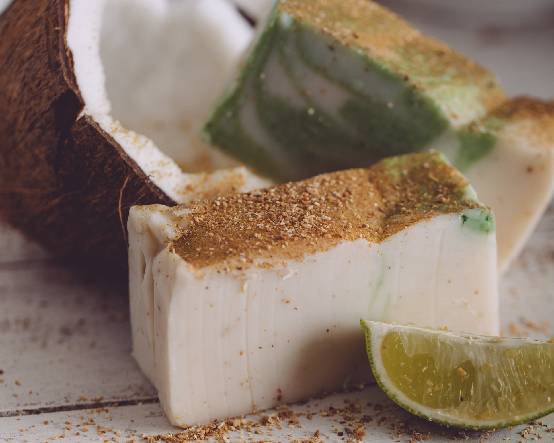 Lime In De Coconut Organic Handmade Soap Exfoliating Lather Sweet Harvest Farms Everetts Place: Online Boutique
