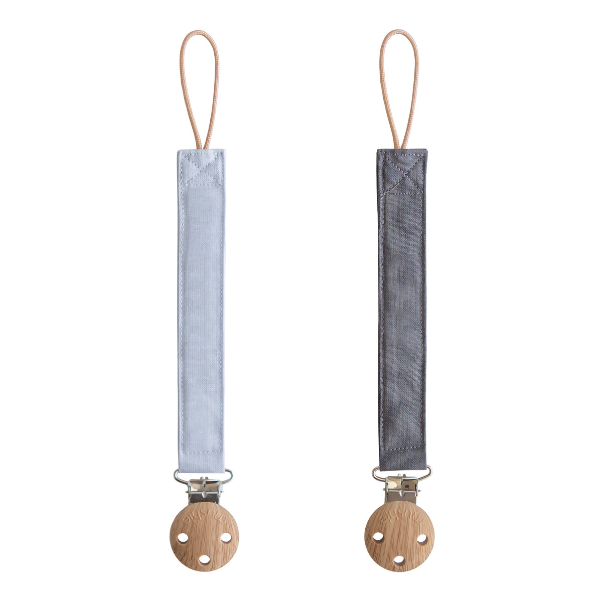 Linen Pacifier Clip 2-Pack by Mushie at Everetts Place
