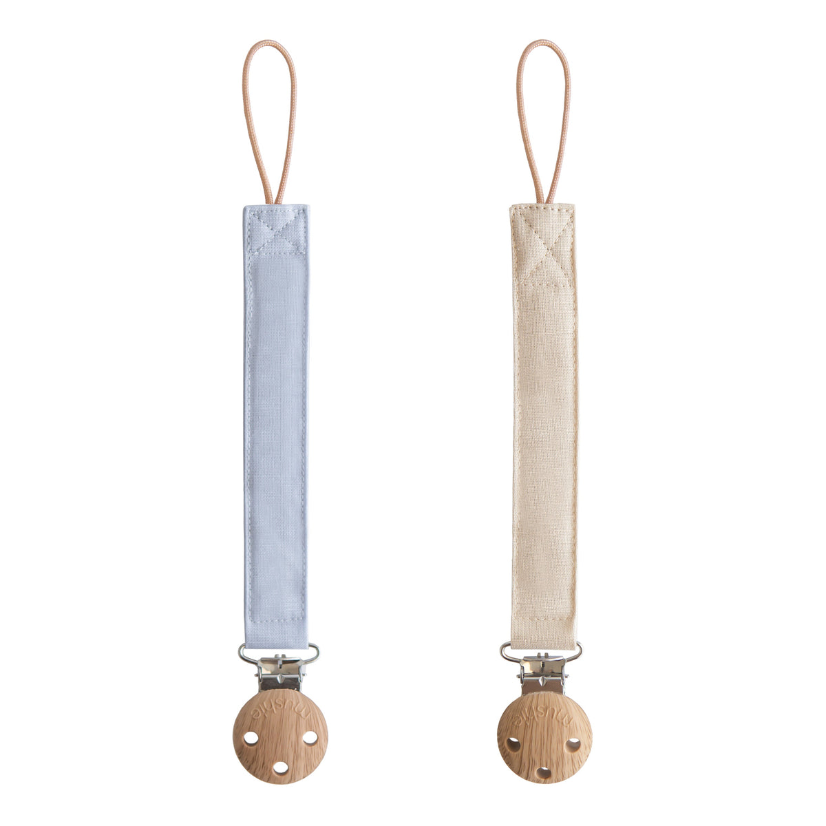 Linen Pacifier Clip, 2-Pack by Mushie
