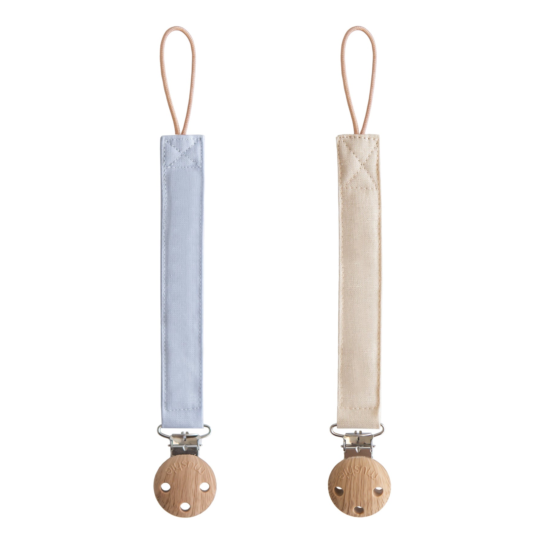 Linen Pacifier Clip, 2-Pack by Mushie