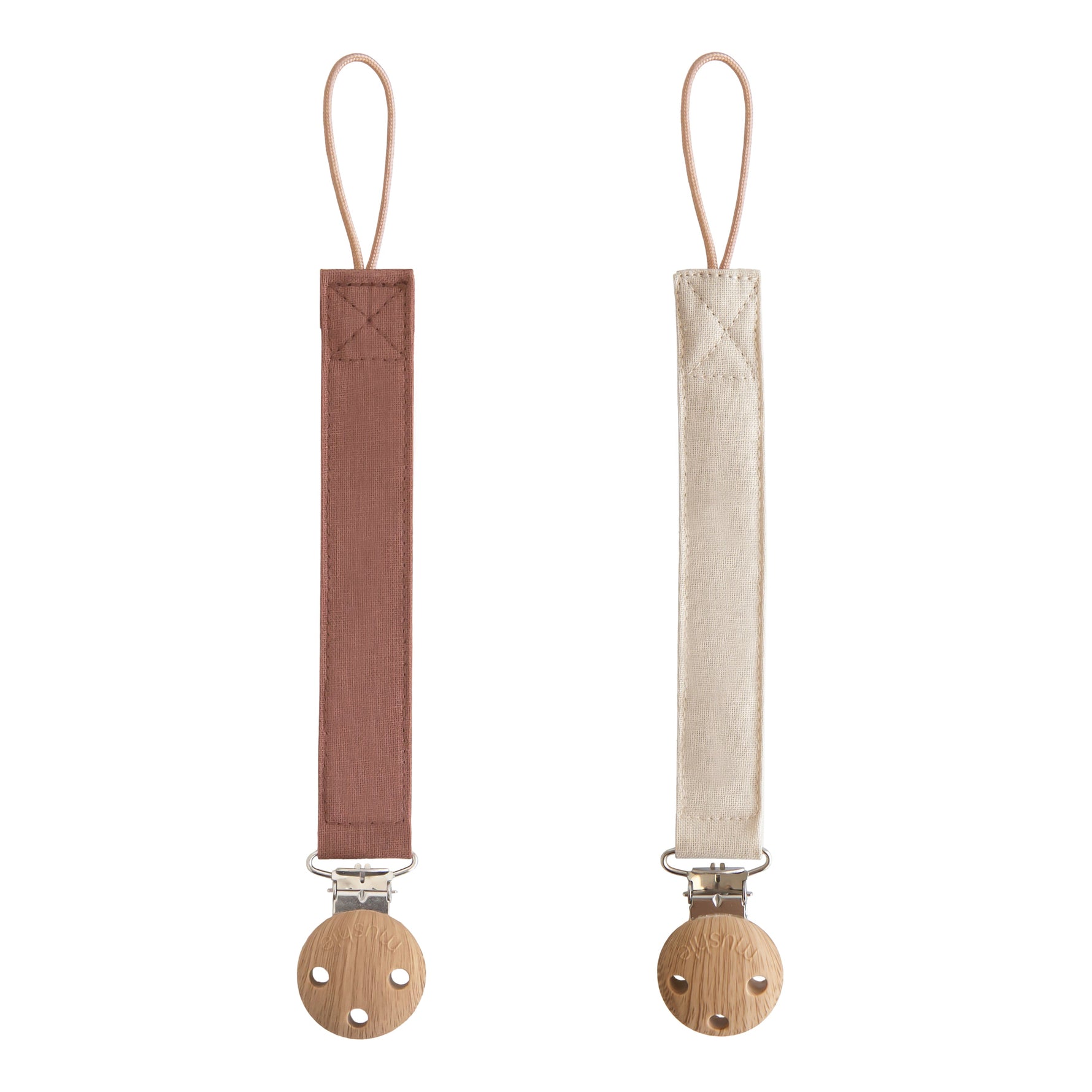 Linen Pacifier Clip, 2-Pack by Mushie