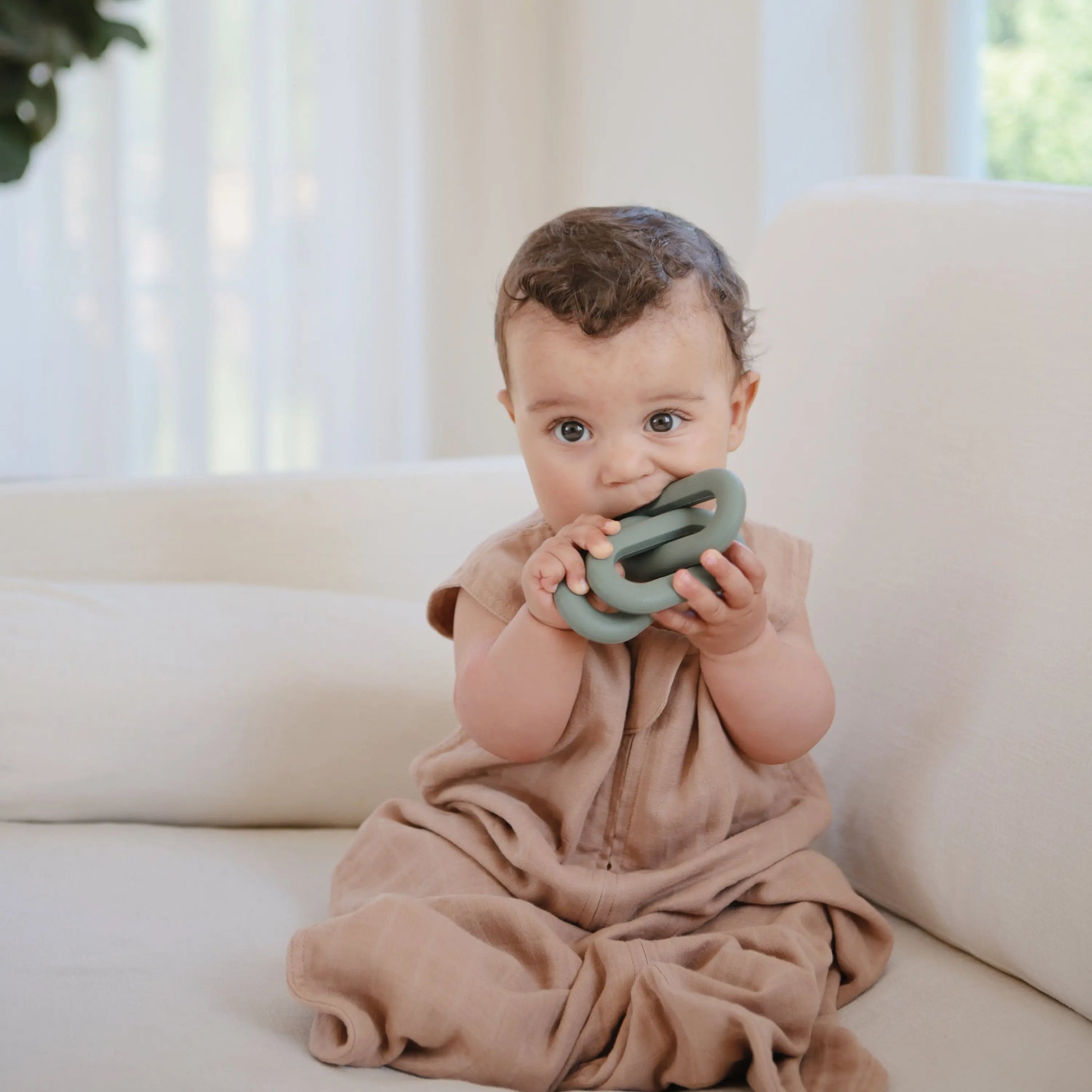 Links Teether Made from Food Grade Silicone for Sore Gums Relief and Comfort Mushie Everetts Place: Online Boutique