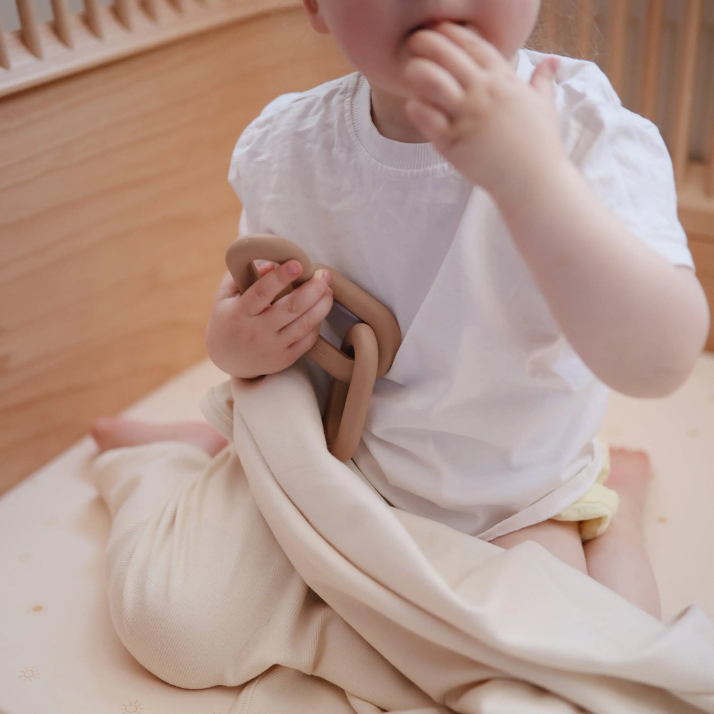 Links Teether Made from Food Grade Silicone for Sore Gums Relief and Comfort Mushie Everetts Place: Online Boutique