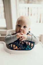 Three Little Tots Lion Silicone Bib with Crumb Catcher - 