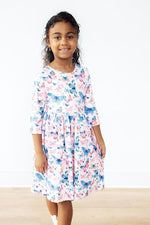 Mila & Rose ® Little Flutters Three Quarter Sleeve Pocket Twirl Dress - Everetts Place Boutique - 