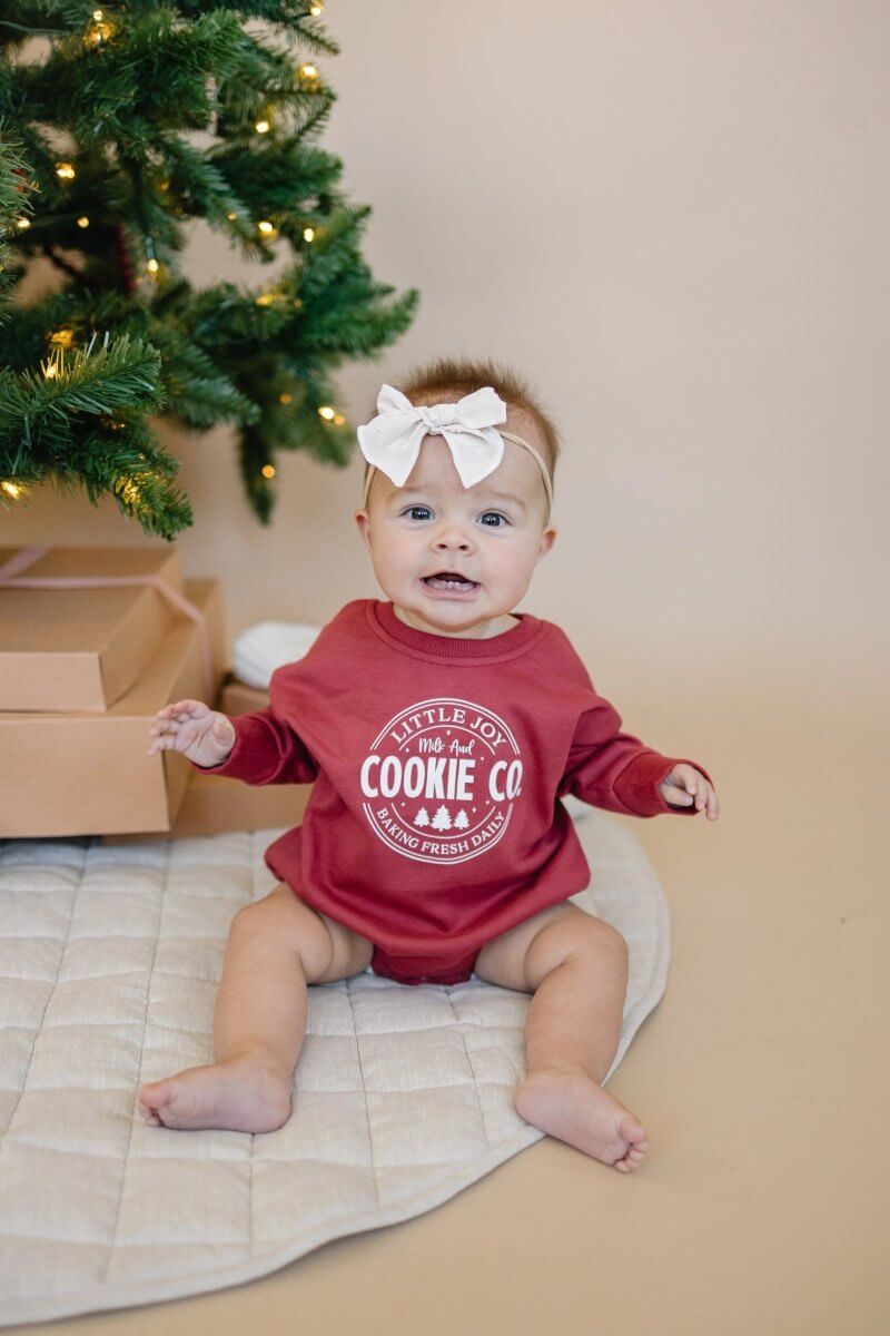 Little Joy Co. Little Joy Cookie Co. Christmas Sweatshirt Romper - Everetts Place Boutique - 