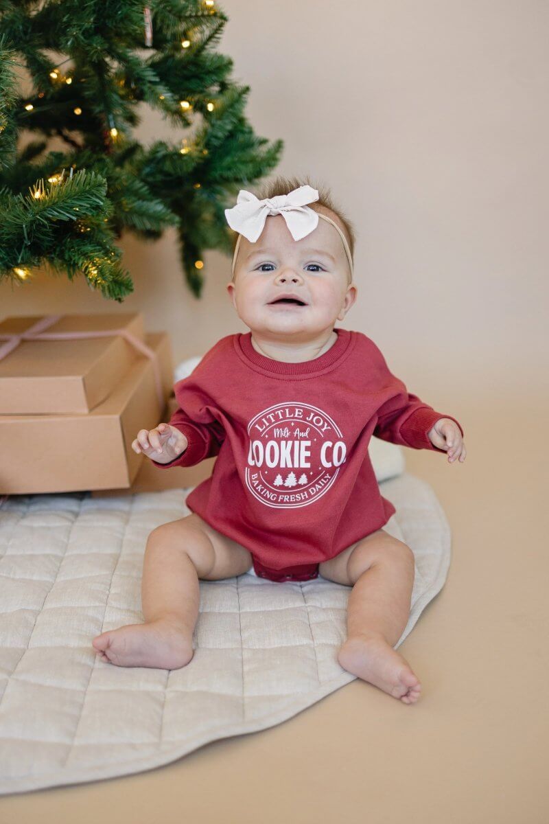 Little Joy Co. Little Joy Cookie Co. Christmas Sweatshirt Romper - Everetts Place Boutique - 