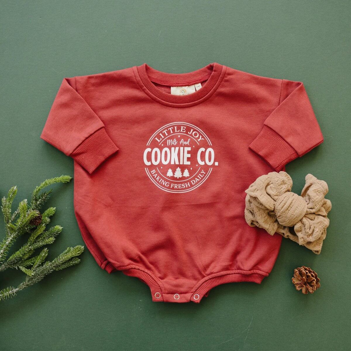 Little Joy Cookie Co. Christmas Sweatshirt Romper Little Joy Co. Everetts Place Boutique
