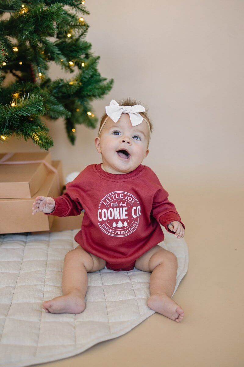 Little Joy Co. Little Joy Cookie Co. Christmas Sweatshirt Romper - Everetts Place Boutique - 