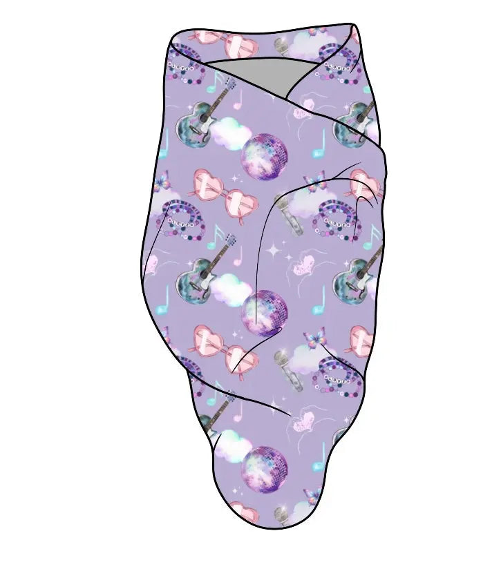 Little Lady Musician, Bamboo Spandex Swaddle Miller & Co. Everetts Place Boutique