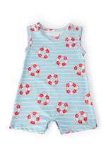 Mila & Rose Little Lifeguard shorty one-piece baby swimsuit