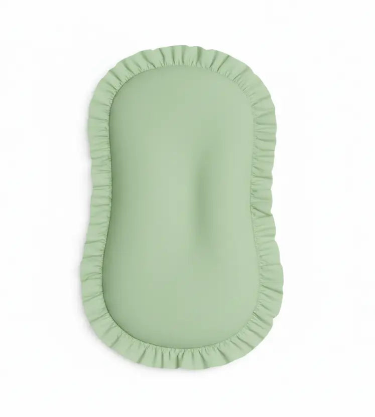 Little Mae And Co Green Ruffle Baby Lounger Cover Cotton Fit Snuggle Me Little Mae & Co 