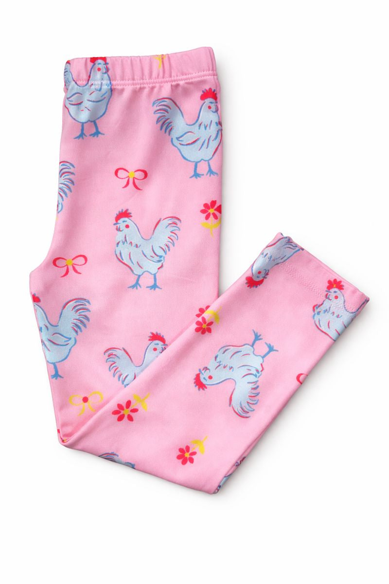 Mila & Rose Little Miss Chickie baby leggings with cute yellow chick print.