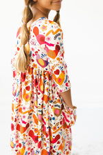 Little Red Hen Three Quarter Sleeve Pocket Twirl Dress Mila & Rose ® Everetts Place: Online Boutique