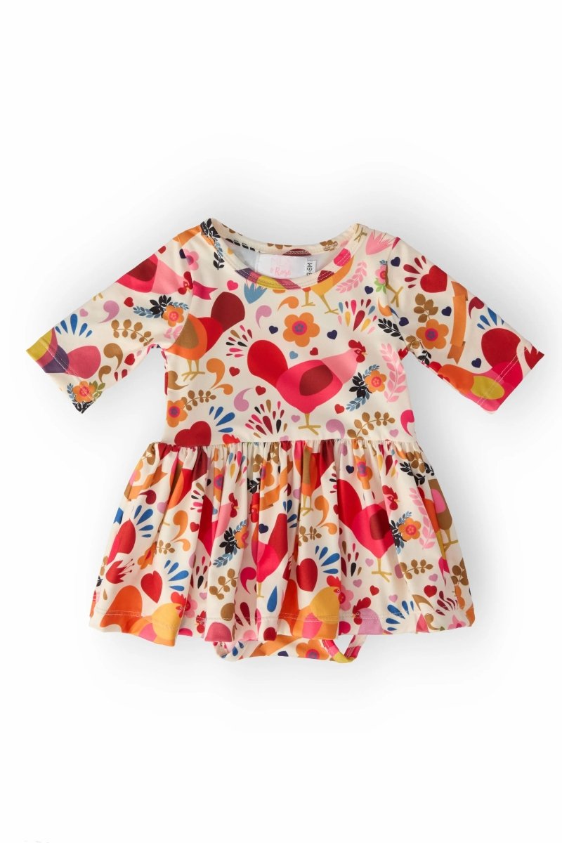Mila & Rose ® Little Red Hen Twirl Baby Bodysuit By Mila Rose Collection - Everetts Place Boutique - 