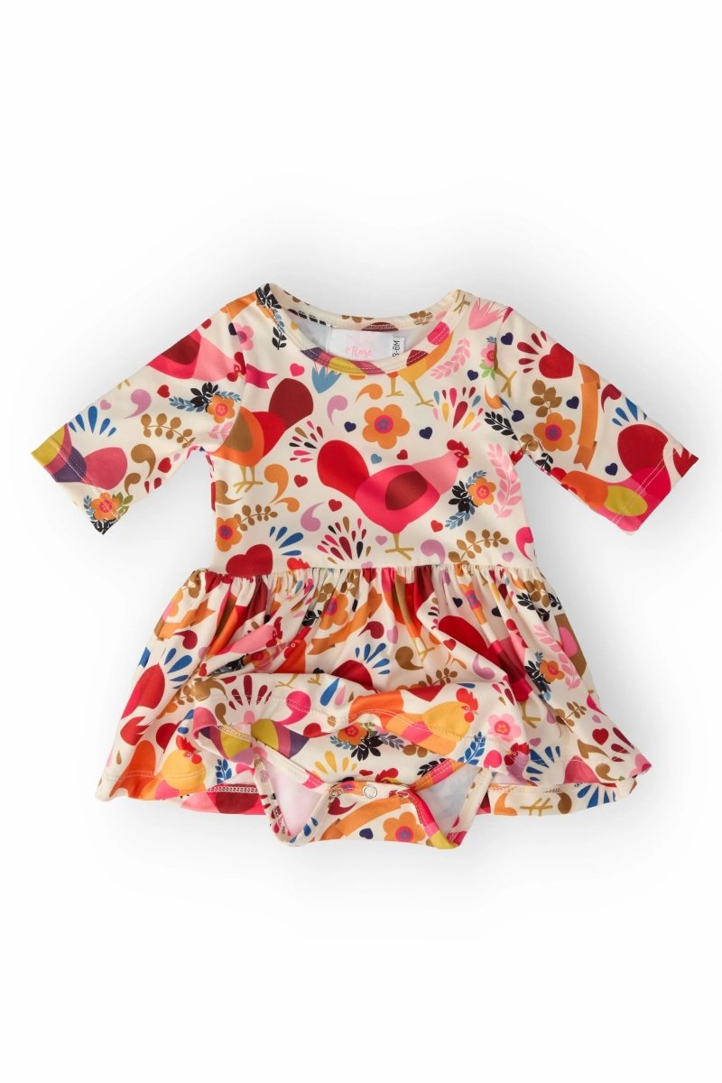 Mila & Rose ® Little Red Hen Twirl Baby Bodysuit By Mila Rose Collection - Everetts Place Boutique - 
