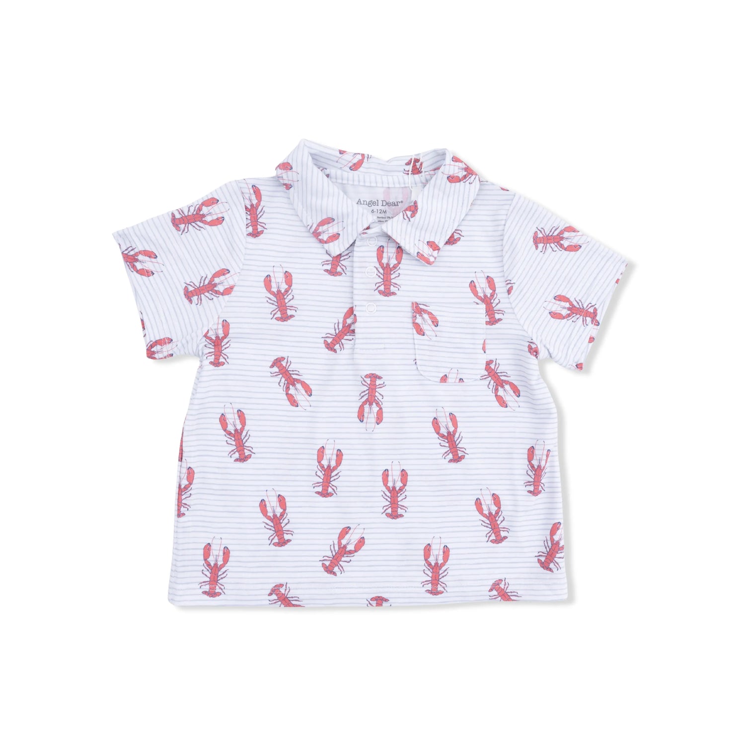 Lobster Print Polo and Everyday Short Set for Baby and Toddler Angel Dear 